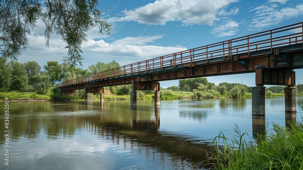 A sturdy bridge spans a tranquil river, symbolizing the support and security of retirees' pension benefits. A sturdy bridge spans a tranquil river, symbolizing the support and security of retirees' pension benefits.