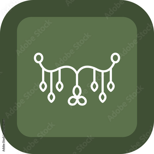 Decorate Line Green Box Icon
