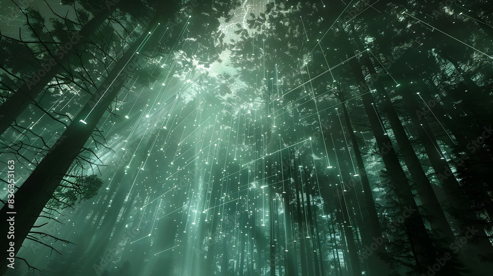 Fototapeta premium Secure Network Infrastructure Majestic of Protected Data Paths