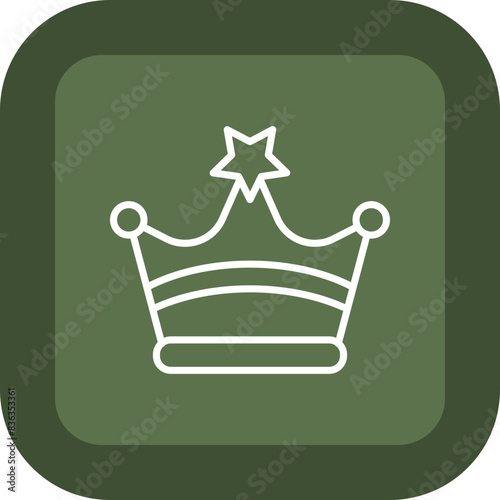 Crown Line Green Box Icon