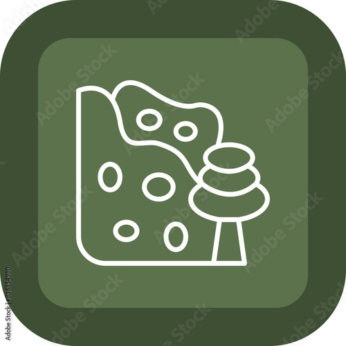 Avalanche Line Green Box Icon