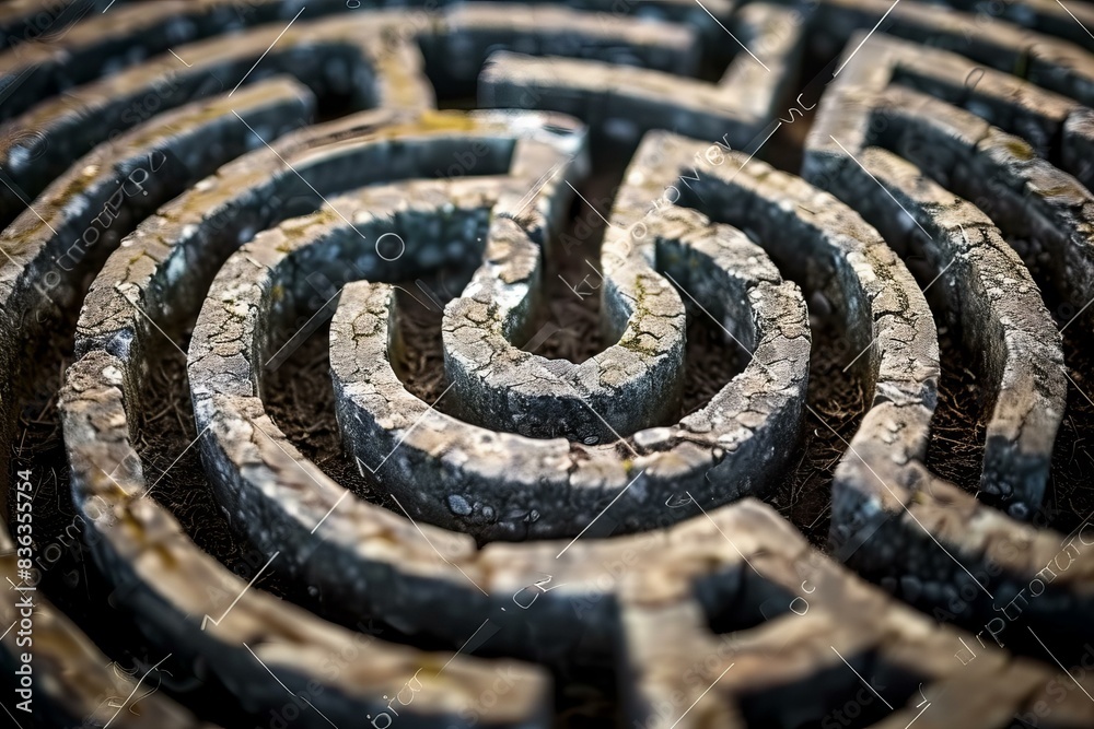 Maze with central tree Maze with central tree