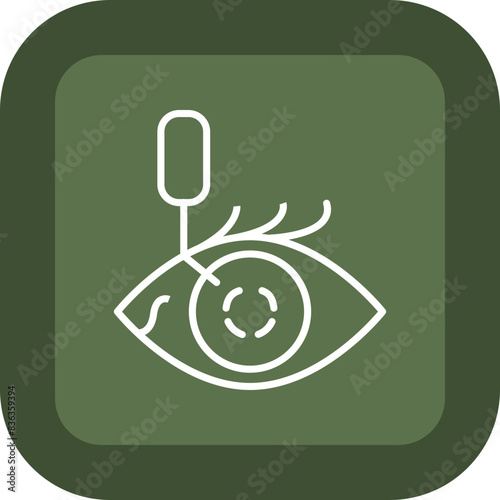 Cataract Line Green Box Icon