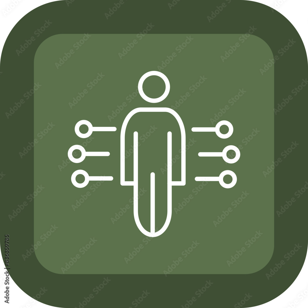 Human Line Green Box Icon