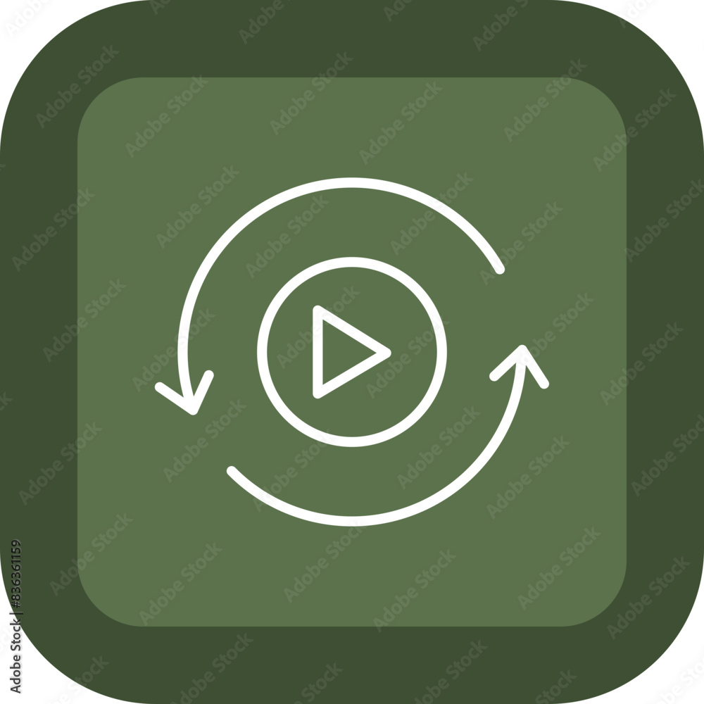Motion Line Green Box Icon Motion Line Green Box Icon