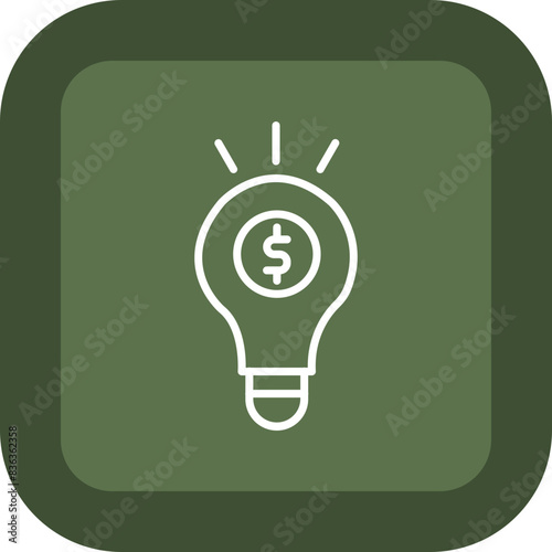 Idea Line Green Box Icon