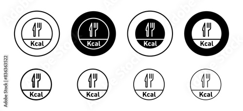 Kcal icon vector set collection for web