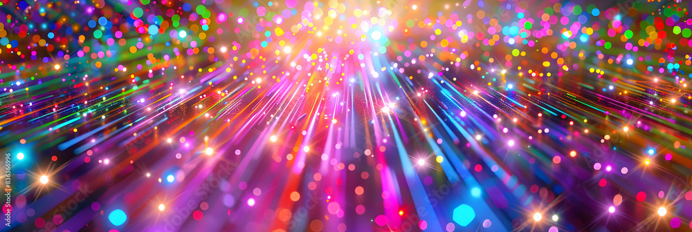 Naklejka premium A vibrant background with multicolored lights