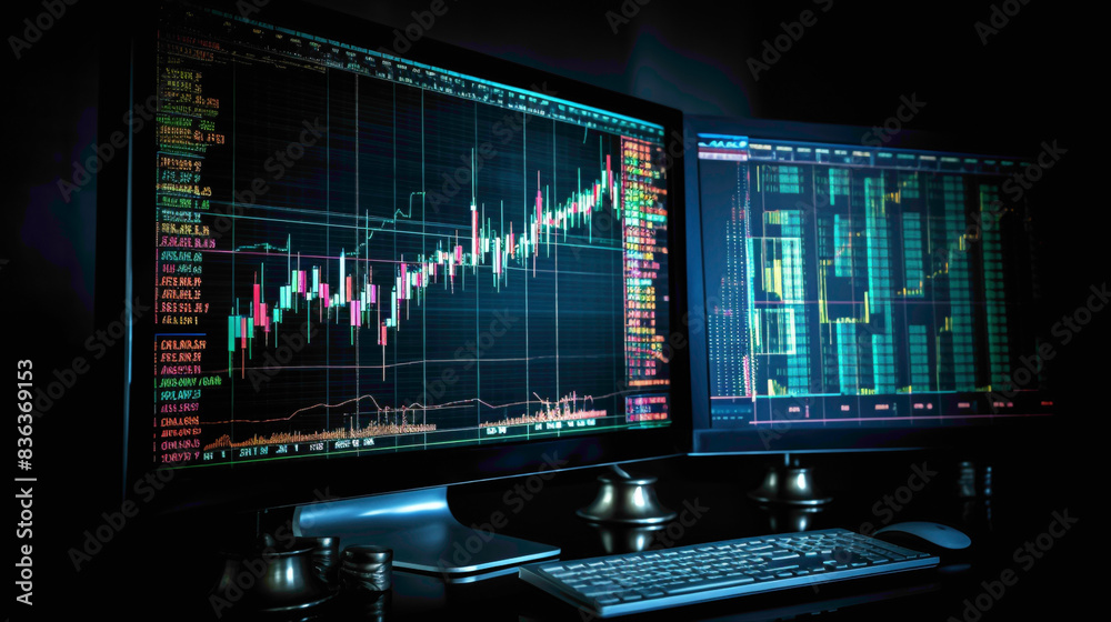 A stunning photograph of candlestick charts on a computer screen, showcasing the beauty and complexity of market analysis. A stunning photograph of candlestick charts on a computer screen, showcasing the beauty and complexity of market analysis.