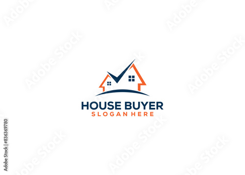 house buyers logo design template, house buy and sell logo vector