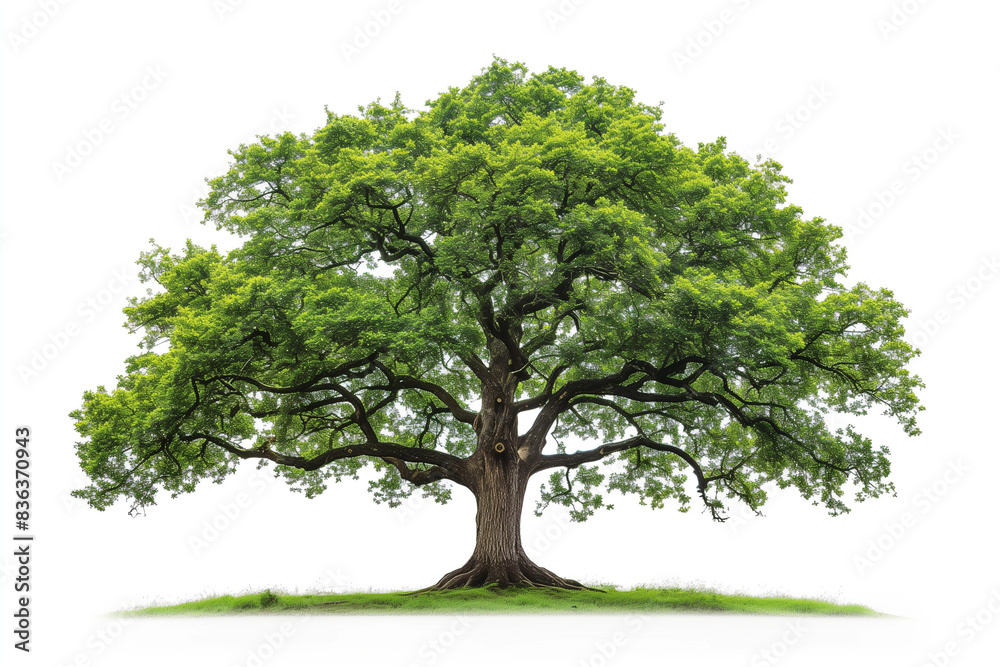 Obraz premium Early life of an oak tree isolated on white