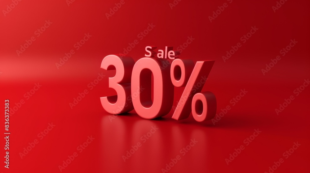 Vibrant 3D Sale Concept with Vibrant 3D Sale Concept with