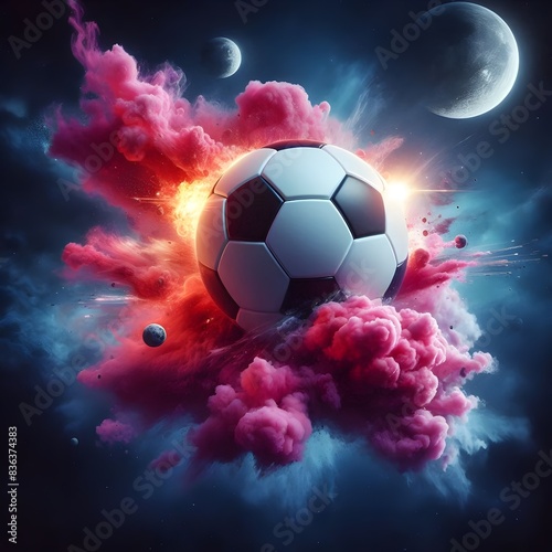 soccer near the  moon