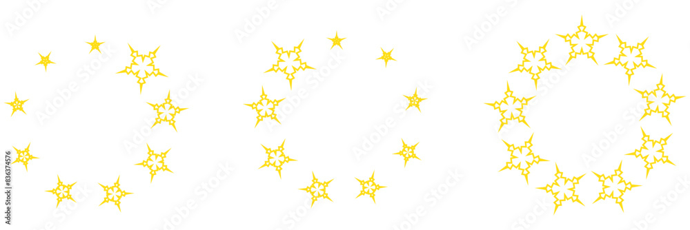 star in circle isolated on white background vector illustration. stars in round circular emblem star in circle isolated on white background vector illustration. stars in round circular emblem