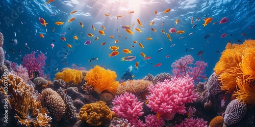 Colorful Coral Reef Exploration  generative ai