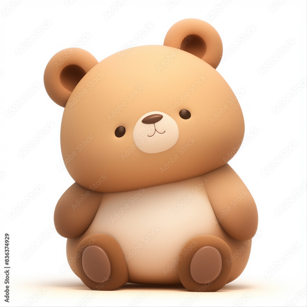 Teddy Bear Isolated on White. Square Image for Kids Teddy Bear Isolated on White. Square Image for Kids