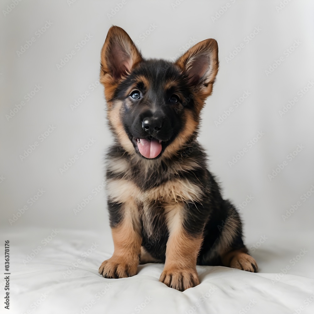 German shepherd puppy isolated on a white background German shepherd puppy isolated on a white background