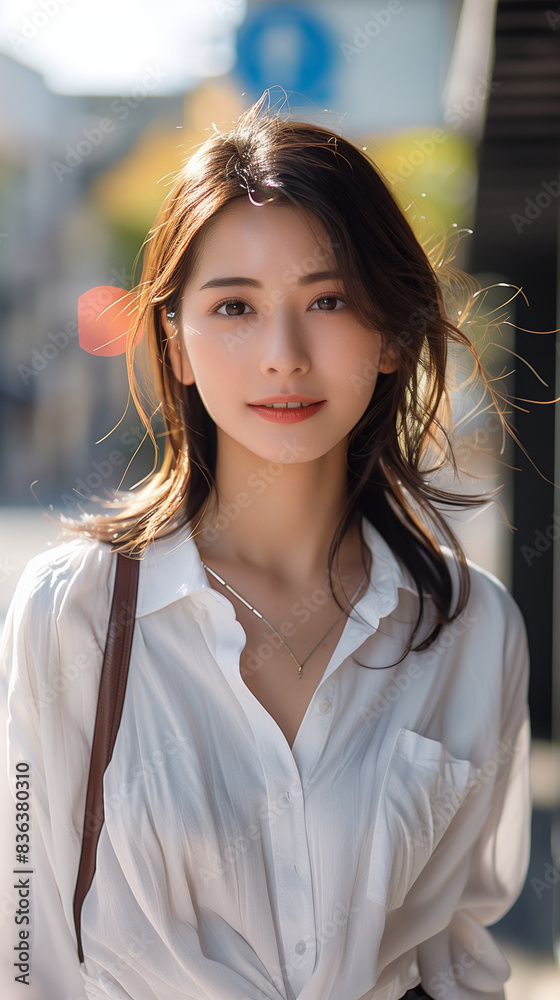 白シャツを着たビジネスウーマン 白シャツを着たビジネスウーマン