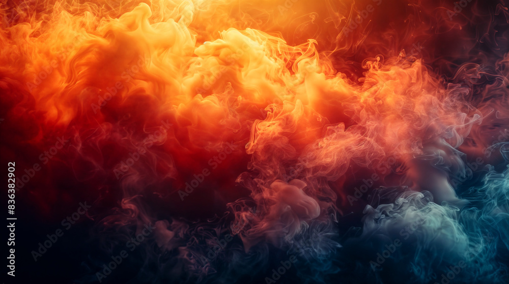 warm colorful smoke and fog, high contrast background texture warm colorful smoke and fog, high contrast background texture