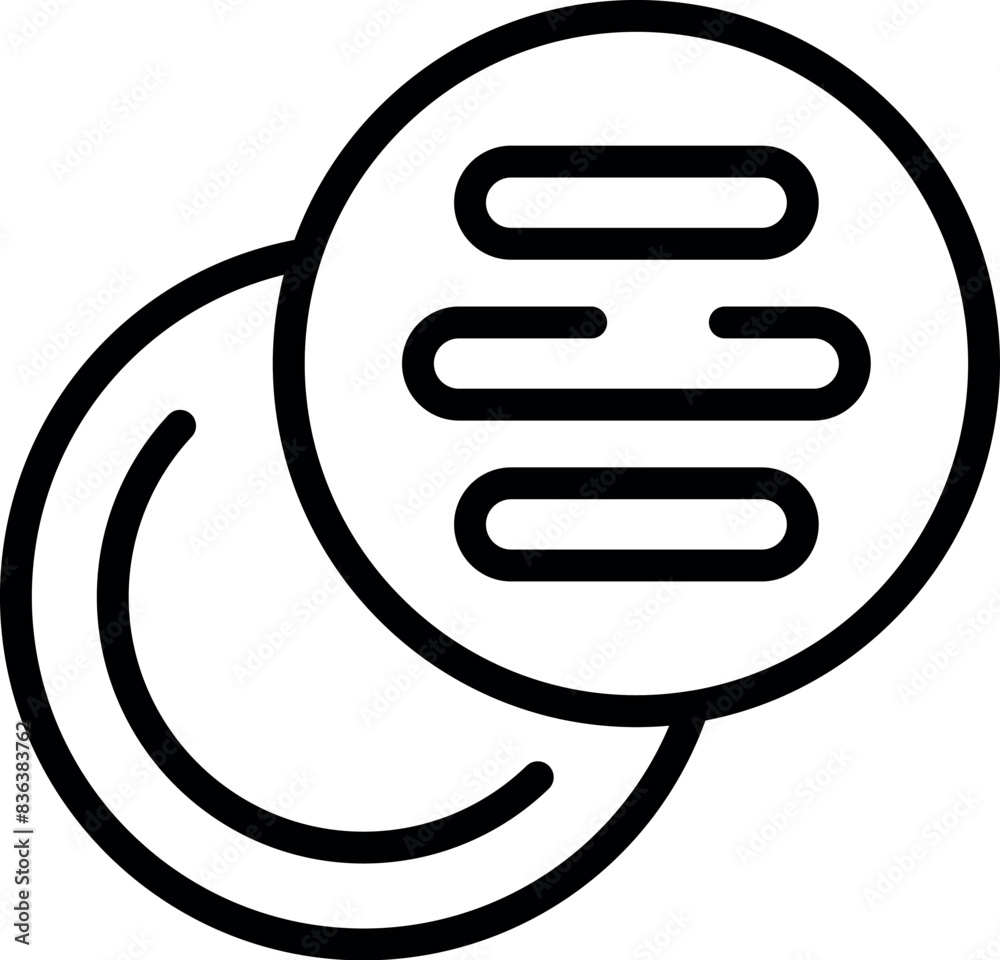 Simple, bold icon representing coins. Ideal for financial themes Simple, bold icon representing coins. Ideal for financial themes