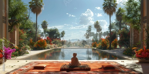 Serene Sage in the Desert Oasis, generative ai