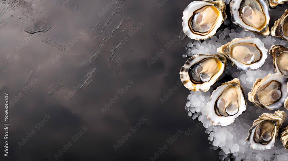 Oysters on ice Oysters on ice