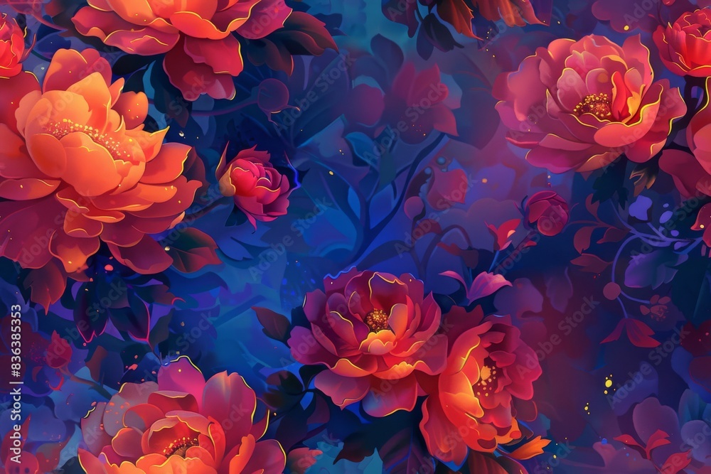 A stunning seamless petal inspired pattern for versatile usage A stunning seamless petal inspired pattern for versatile usage