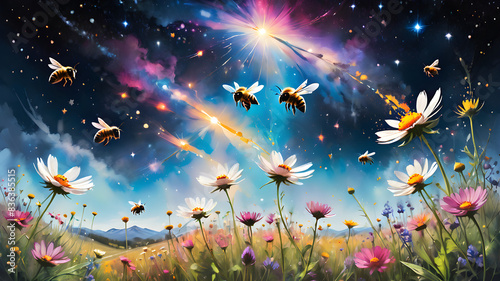 Environmental Guardians: The Essential Role of bees in Nature and Universe photo