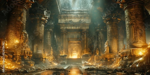 Intricate Carvings in a Secret Chamber, generative ai