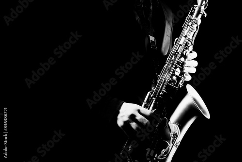 Saxophone player Saxophonist playing sax alto