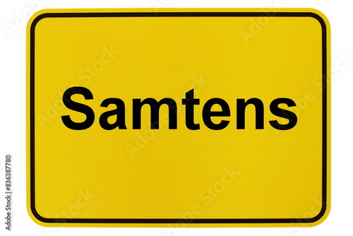 Illustration eines Ortsschildes der Gemeinde Samtens in Mecklenburg-Vorpommern photo