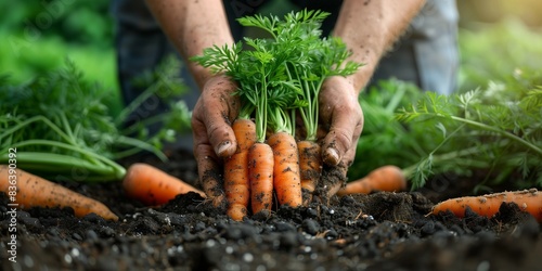 Gardening Success: Carrot Harvest, generative ai