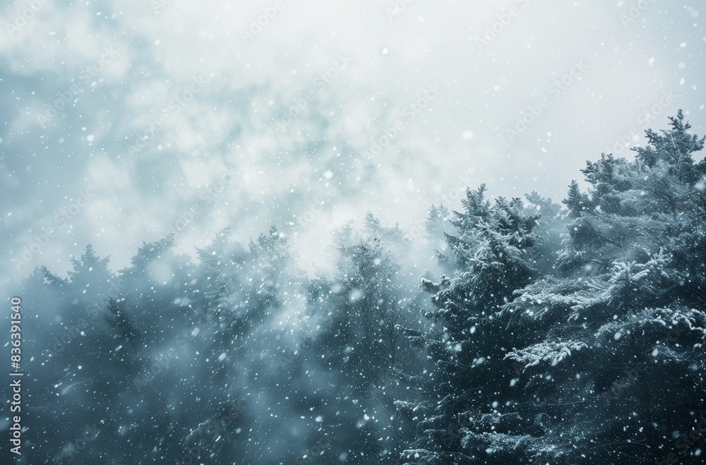 a snowboarder is going down a hill with trees in the background a snowboarder is going down a hill with trees in the background