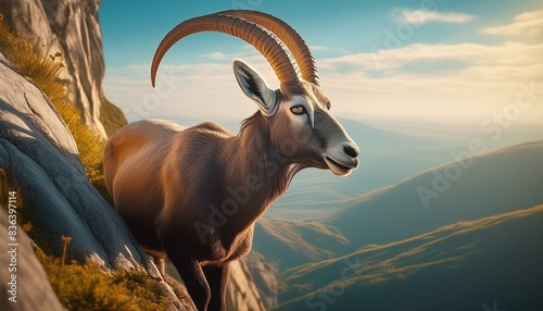 Portrait of an ibex photo