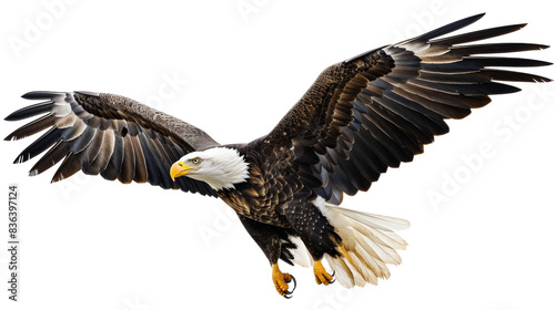 Eagle in flight, isolated