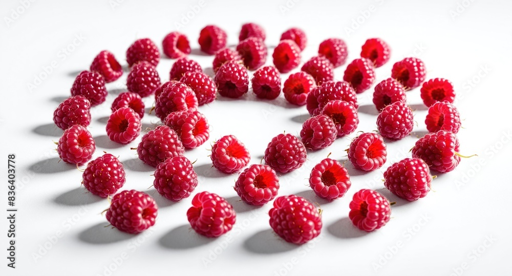 Fresh raspberry fruits on white background Fresh raspberry fruits on white background