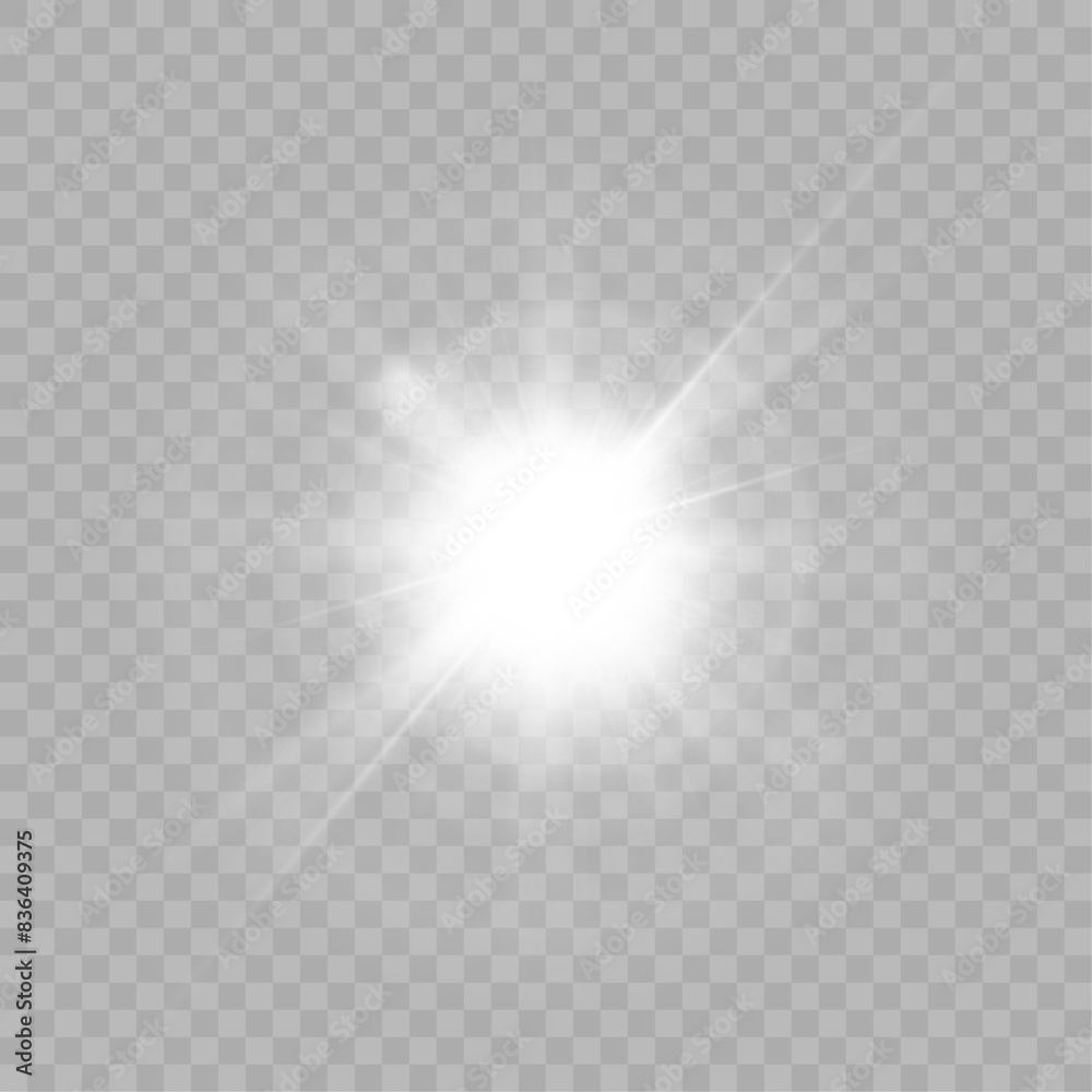 Light effect of white glowing light. Solar flare. Glow effect. Starbursts with twinkling highlights. Beautiful light effect of flickering highlights. Vector 10 EPS Light effect of white glowing light. Solar flare. Glow effect. Starbursts with twinkling highlights. Beautiful light effect of flickering highlights. Vector 10 EPS