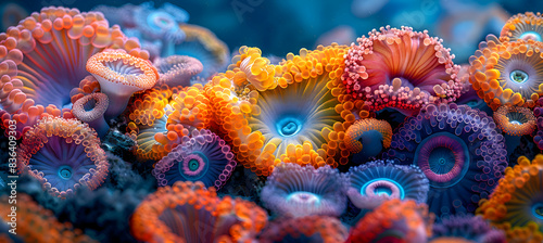 A close-up of nature atoll marine life, the vibrant colors and details captured in stunning clarity © MistoGraphy