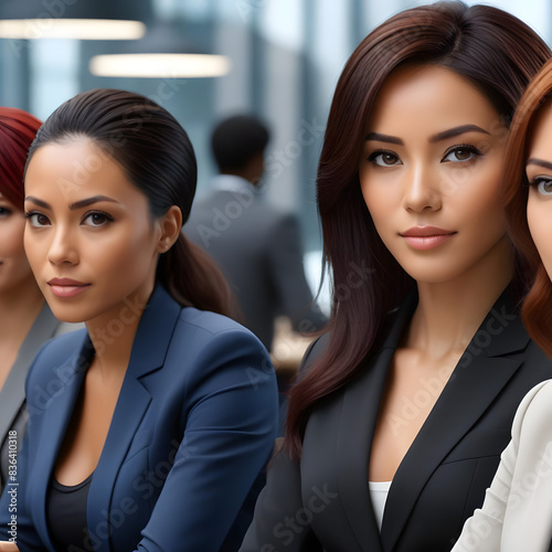 Global Economy: Illustration of Diverse Young Business Women