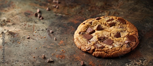 Chocolate Chip Cookie in Kitchen, Gourmet Dessert Treat, Delicious and Chewy Indulgence