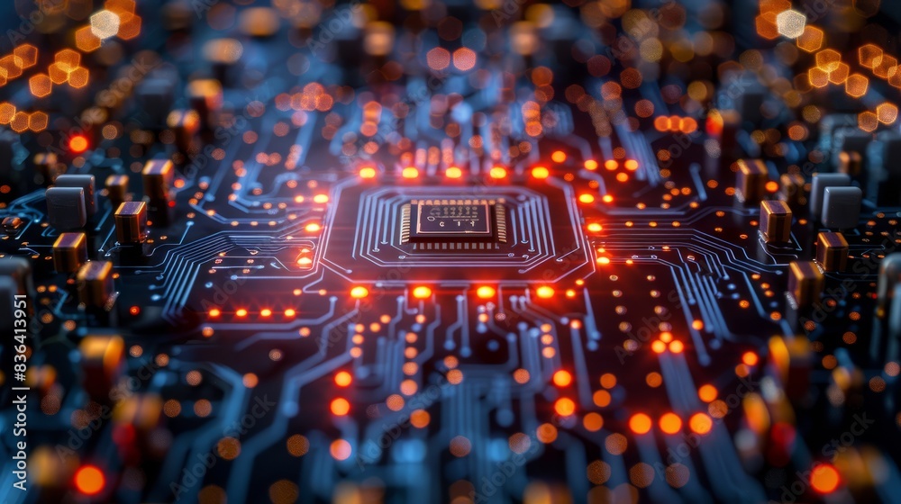 Naklejka premium Internet of things concept and artificial intelligence (AI).