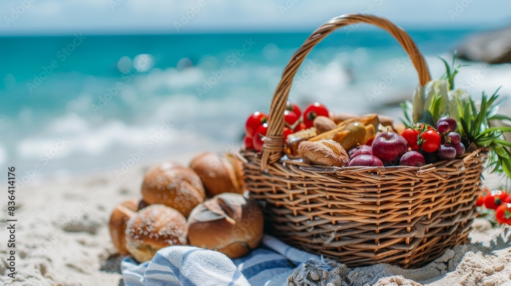 Picnic Basket on the Beach