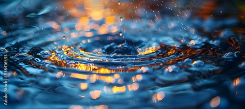 A close-up of nature hot spring water, the bubbles and ripples captured in stunning detail