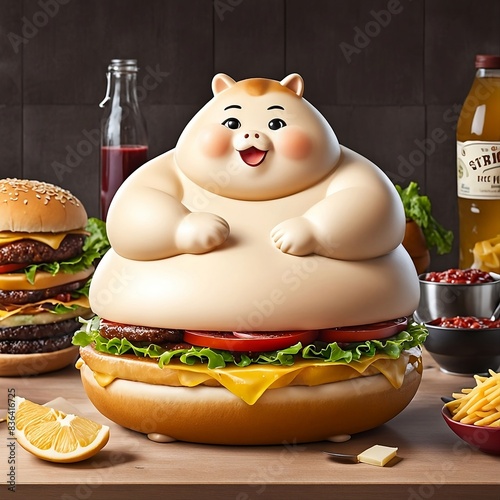 Plakat Oink burger