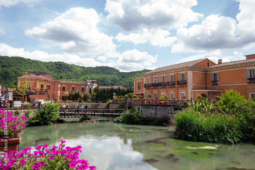 Fototapeta premium Isola dei Liri, province of Frosinone, Lazio, Italy. Historical tourist destination. 