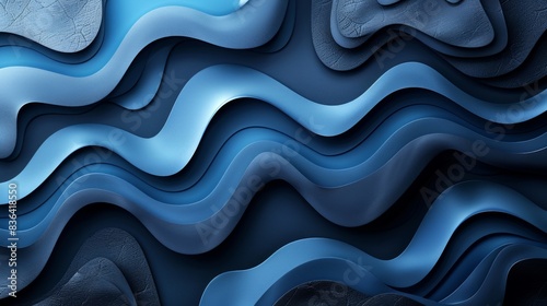 A modern black and blue abstract background. Color gradient. Dark. Web banner. Geometric shapes.