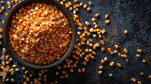 Dried bulk corn, corn for fodder, corn image used to illustrate articles