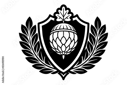 Coat of arms with wings nut icon photo