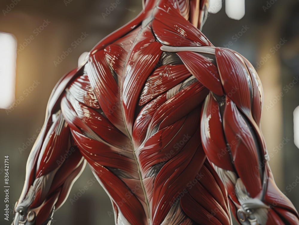 Anatomie der Rückenmuskulatur: Detailreiche Darstellung Stock Photo ...