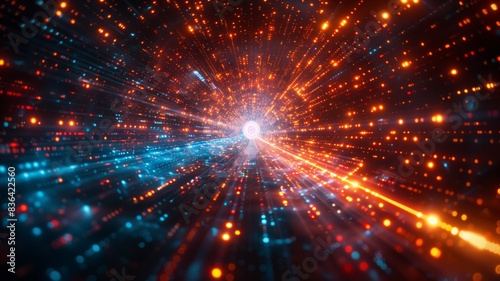 Wallpaper Mural Digital data streams and light trails Torontodigital.ca